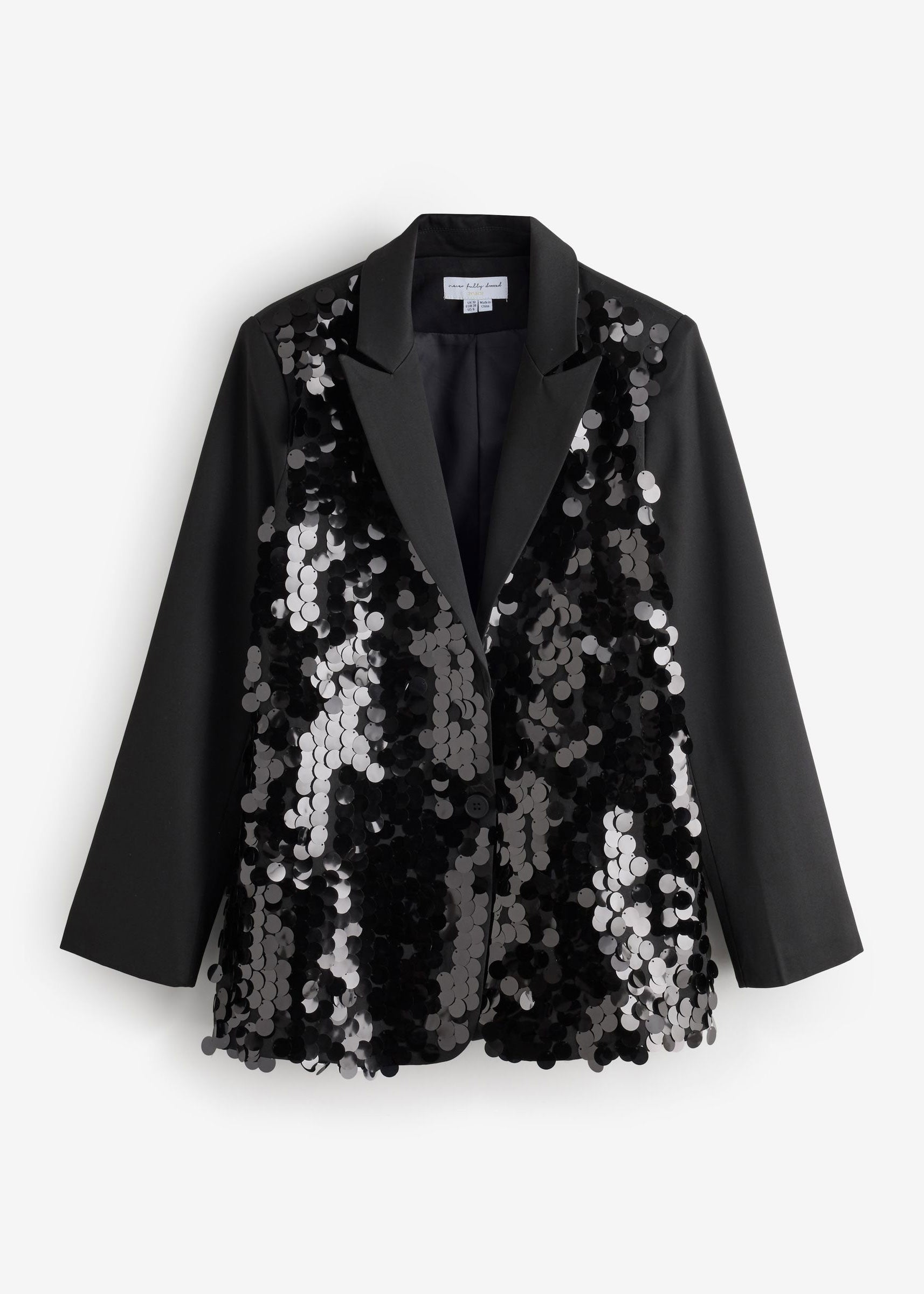 Never Fully Dressed Black Sequin Blazer
