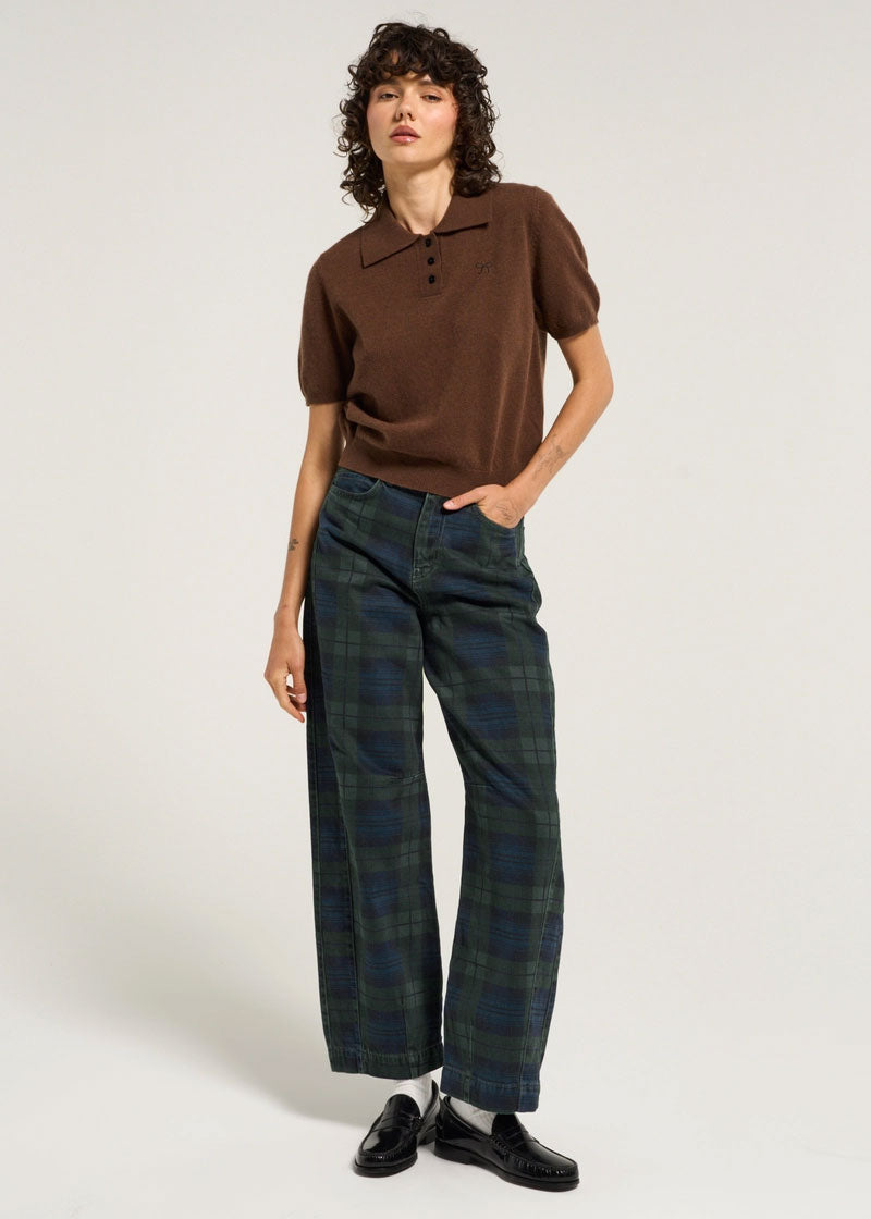 Damson Madder Neve Jeans - Over Dye Check