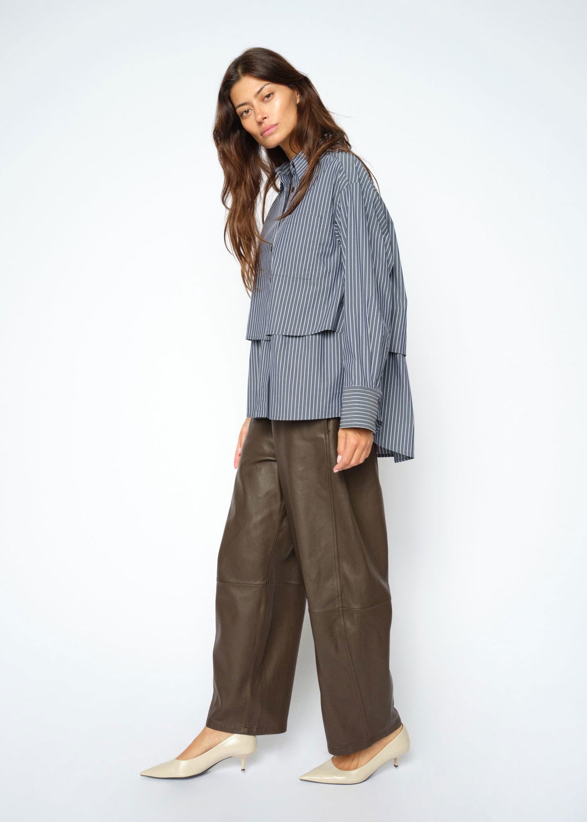 MOS MOSH MMBarrel Leather Trousers