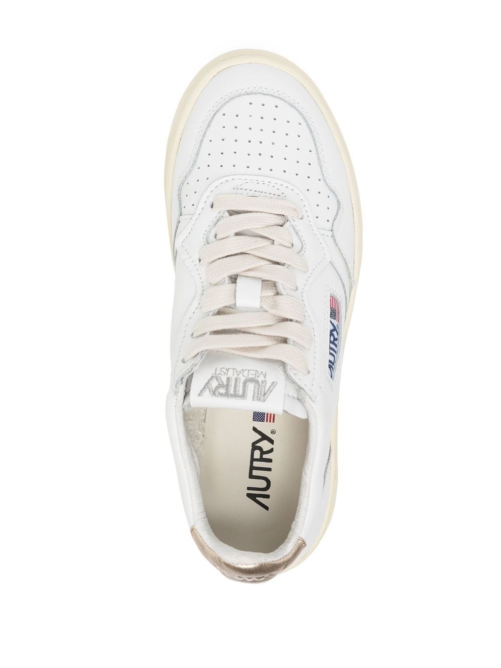 Autry - Medalist leather sneakers - White Metallic