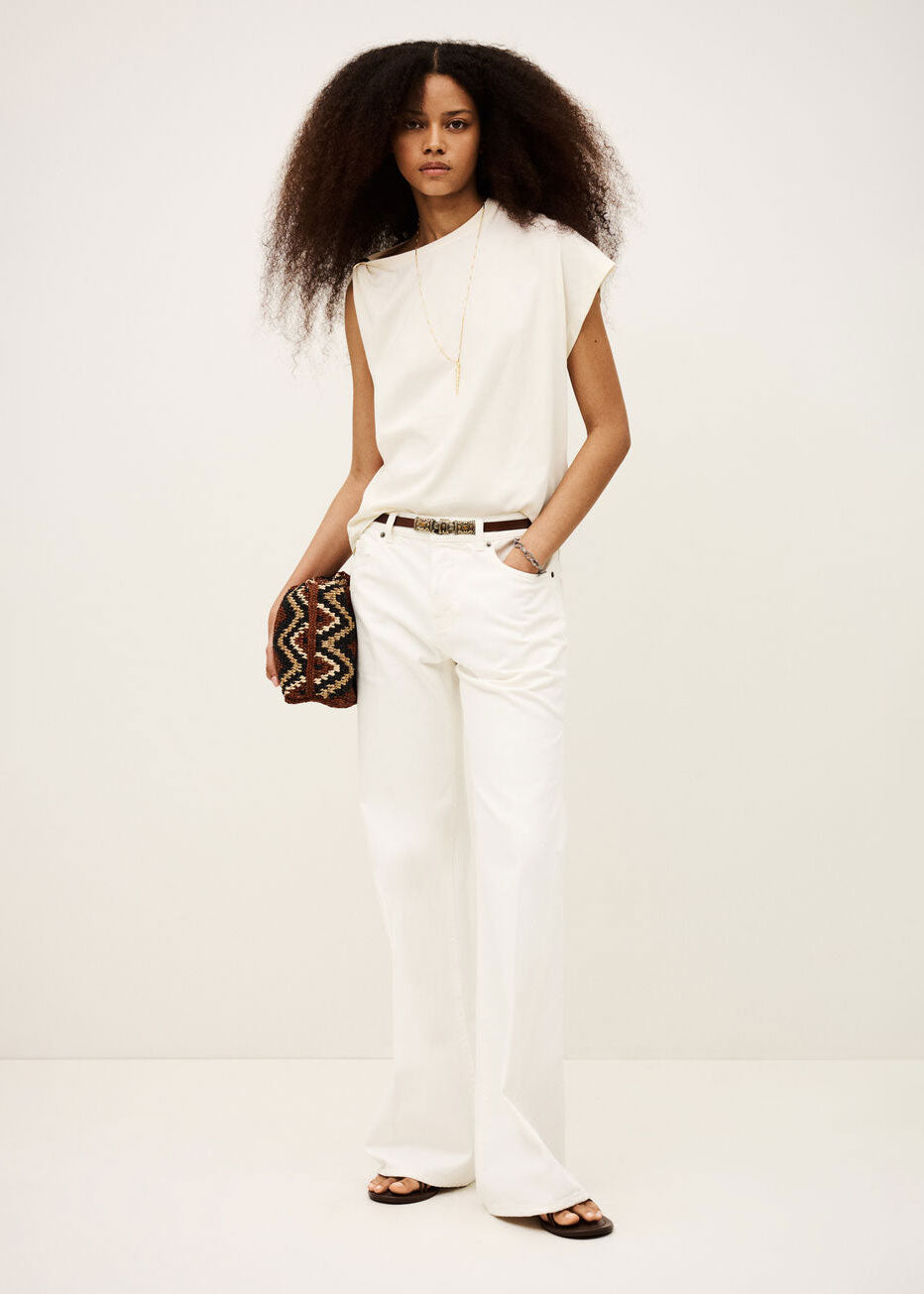 BA&SH Allia Short-Sleeved T-shirt - Ecru