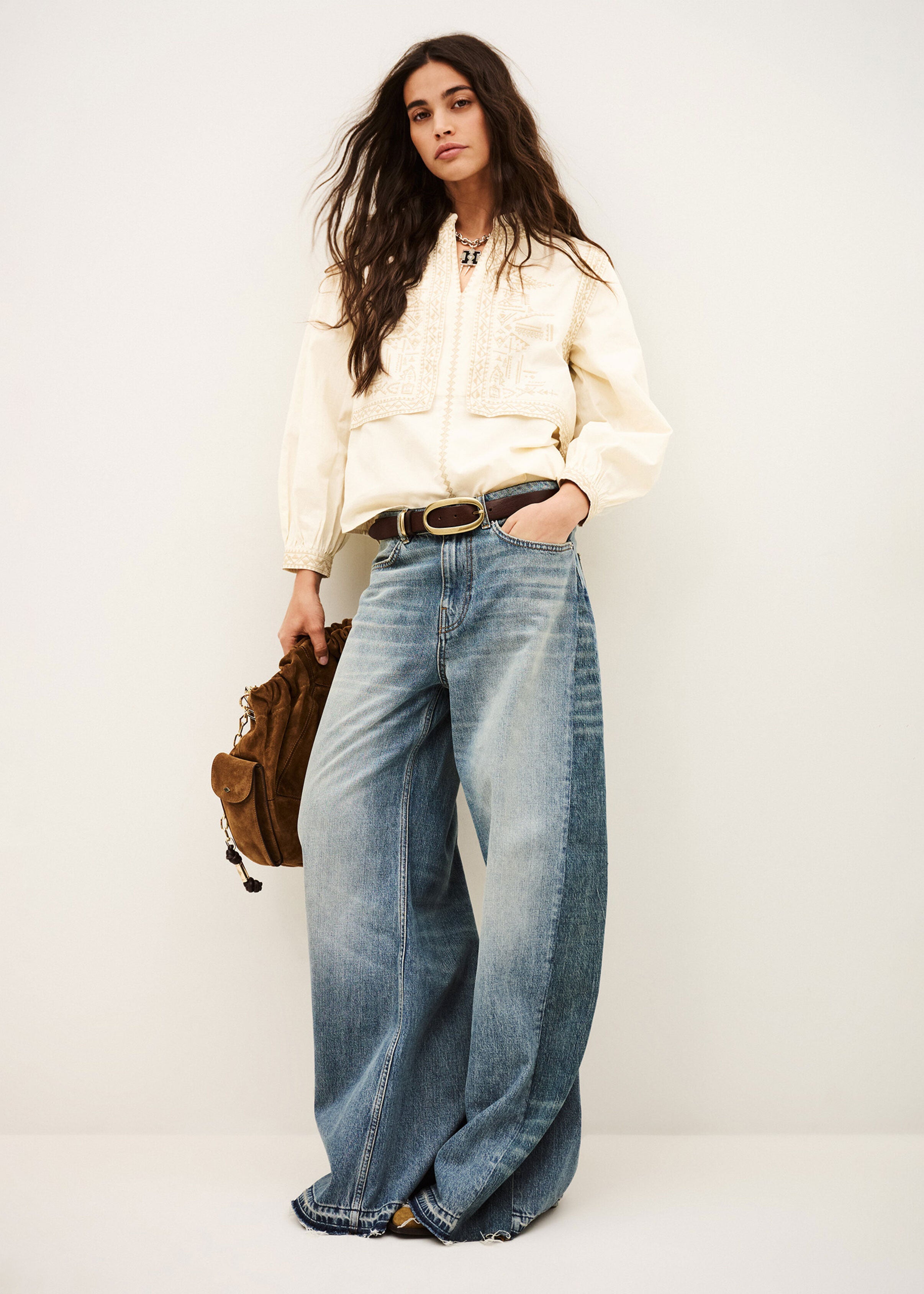 BA&SH Laura Optical Illusion Blouse