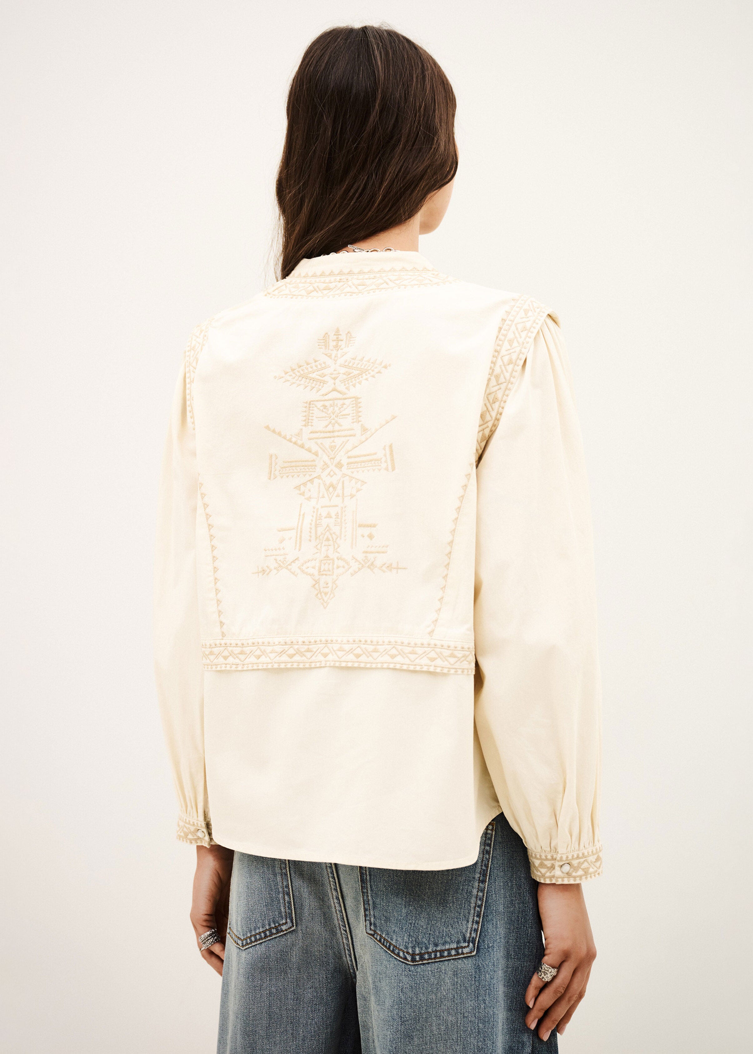 BA&SH Laura Optical Illusion Blouse