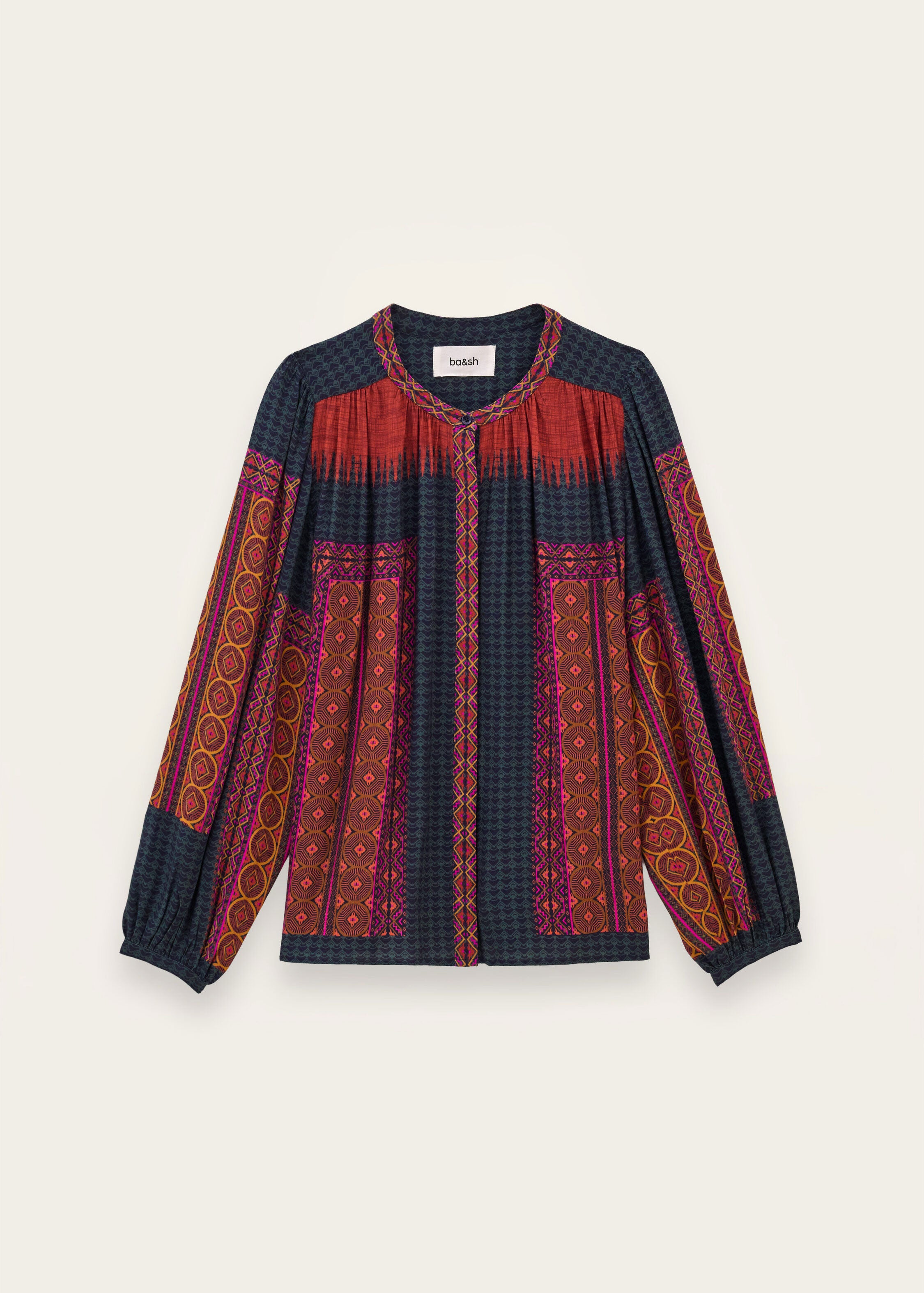 BA&SH Olivio Red Patterned Shirt