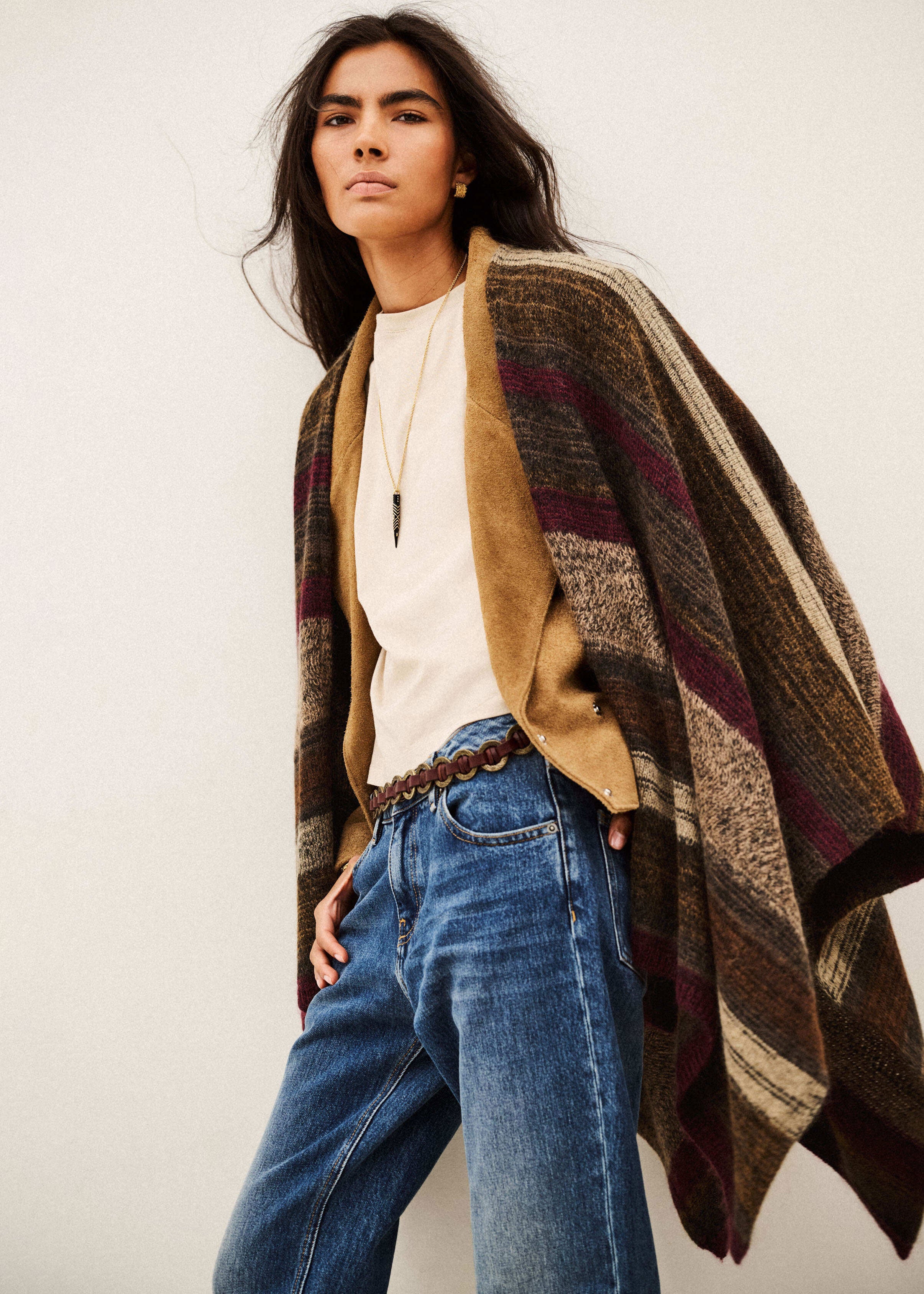 BA&SH Perros Cropped Coat - Cacao