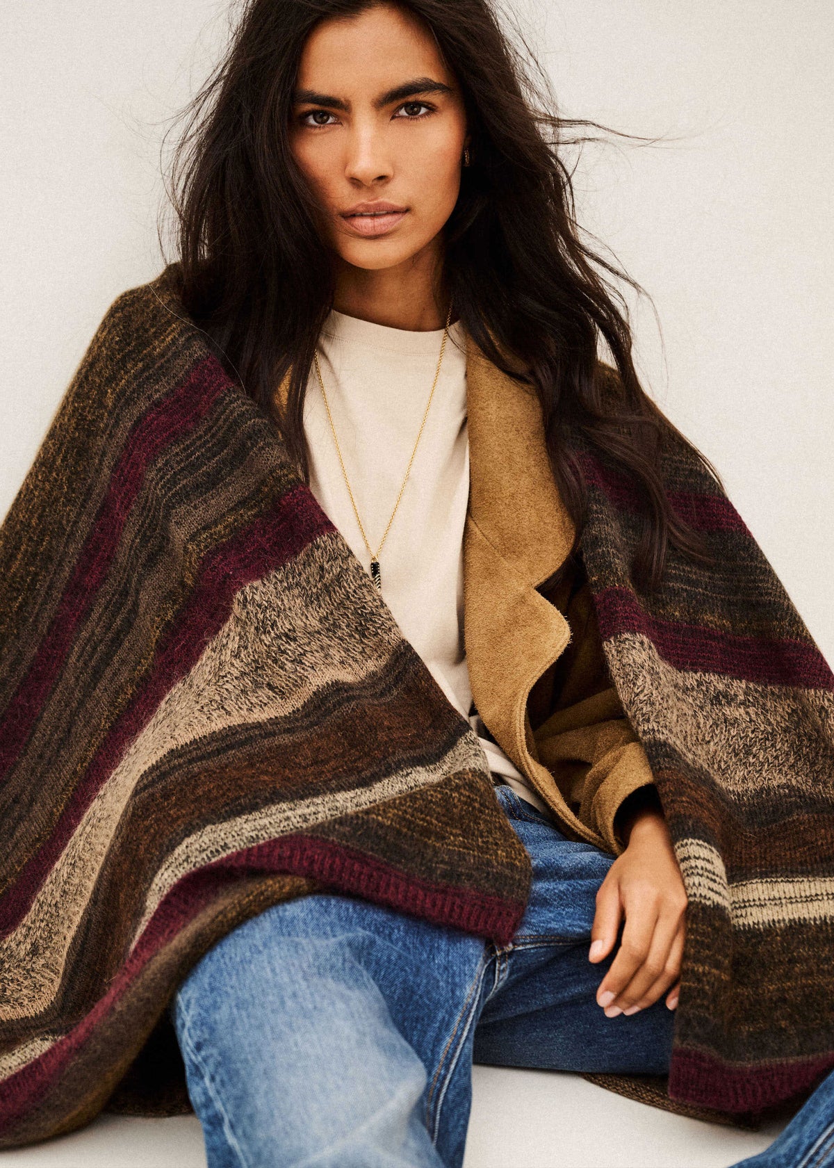 BA&SH Perros Cropped Coat - Cacao
