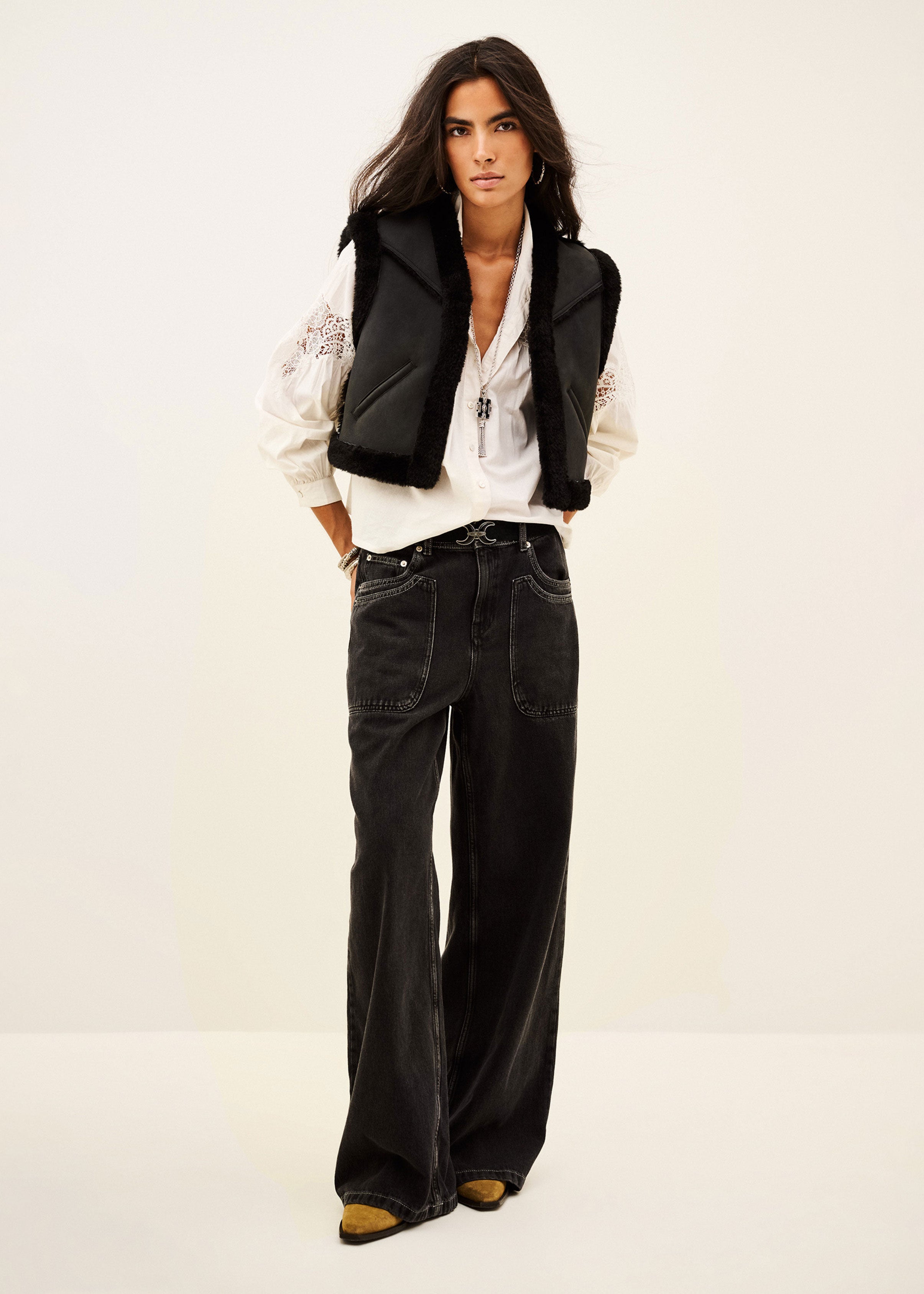 BA&SH Roseanne Lace Shirt - Ecru