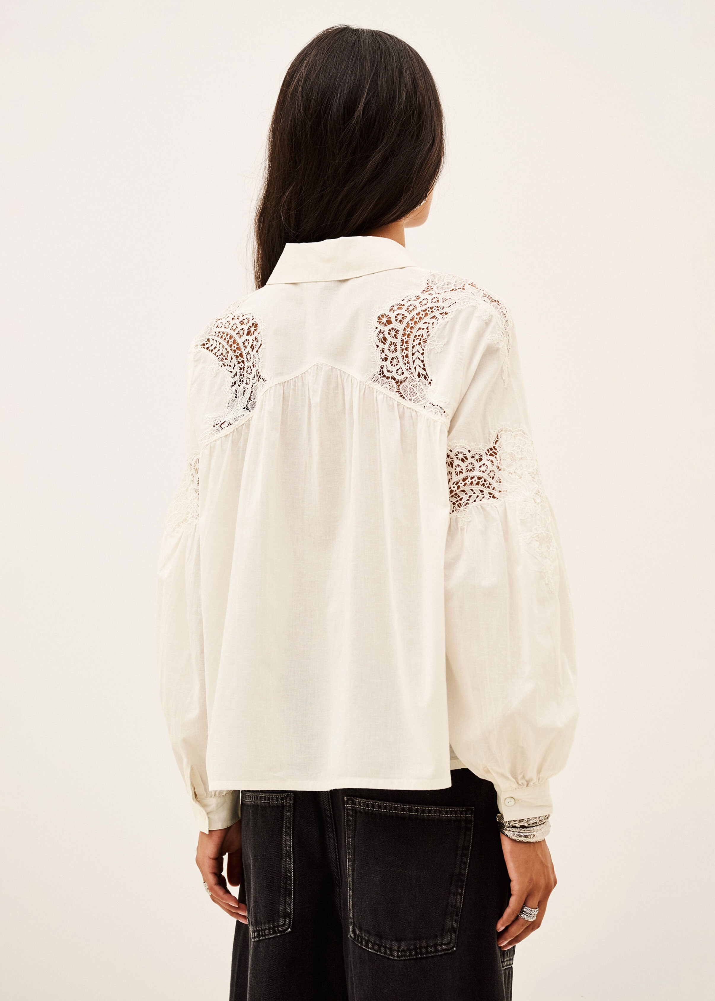 BA&SH Roseanne Lace Shirt - Ecru