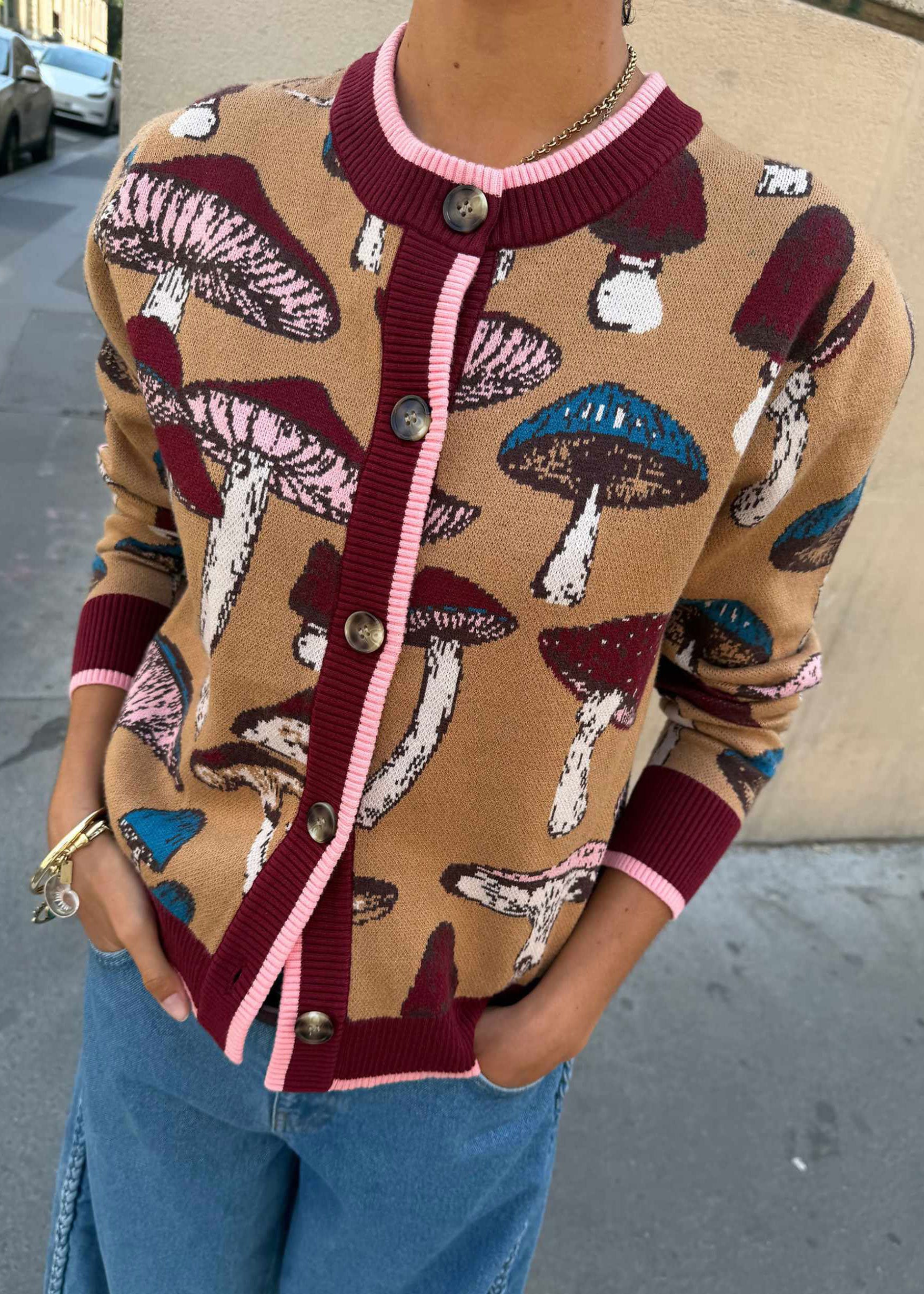Never Fully Dressed Tan Mushroom Hollie Cardigan