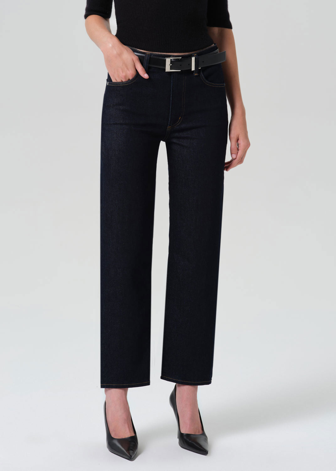Citizens of Humanity Palma Straight Clean Hem Jeans - Inky Rinse