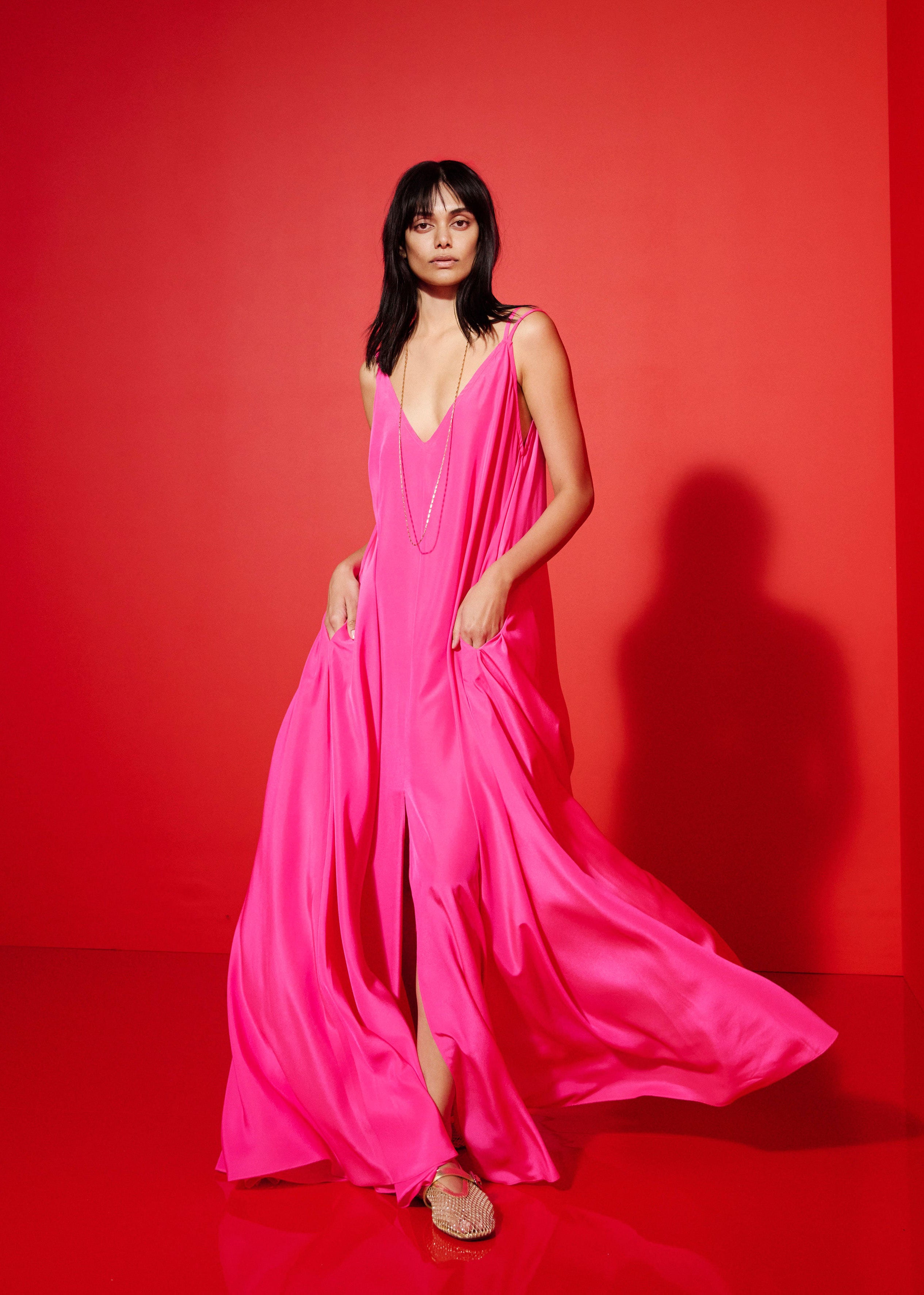 Serena Bute Ibiza Dress - Shocking Pink