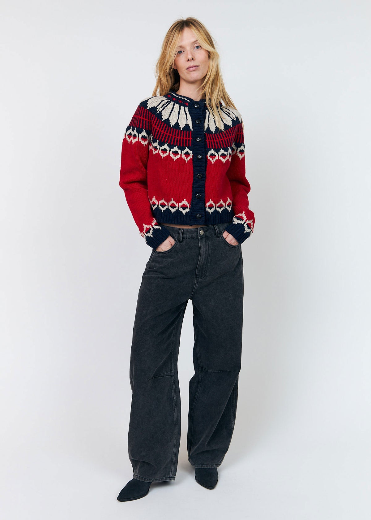 Lollys Laundry ClareLL Knit Cardigan - Red
