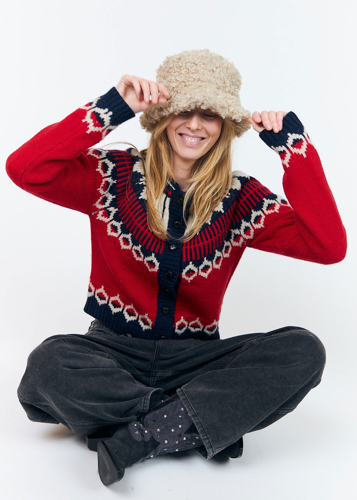 Lollys Laundry ClareLL Knit Cardigan - Red