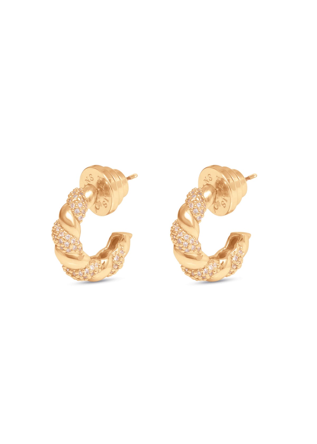 Talis Chains Baguette Huggies - Cubic Zirconia