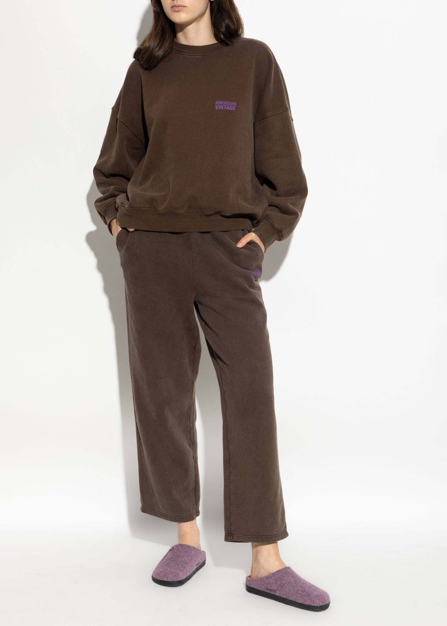 American Vintage Plizzy Sweatshirt - Vintage Chestnut