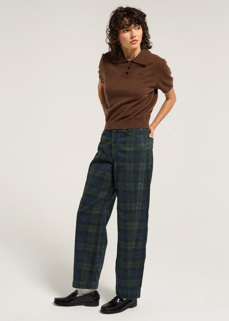 Damson Madder Neve Jeans - Over Dye Check