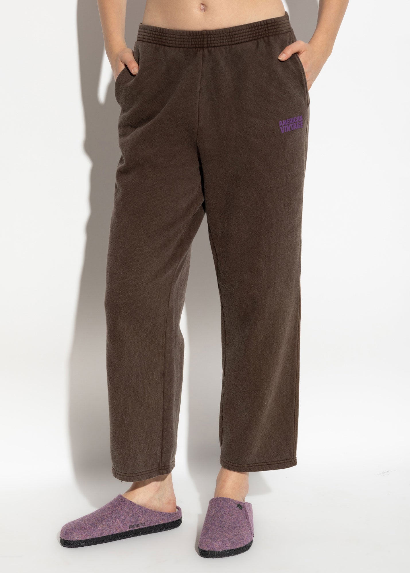 American Vintage Plizzy Joggers - Vintage Chestnut