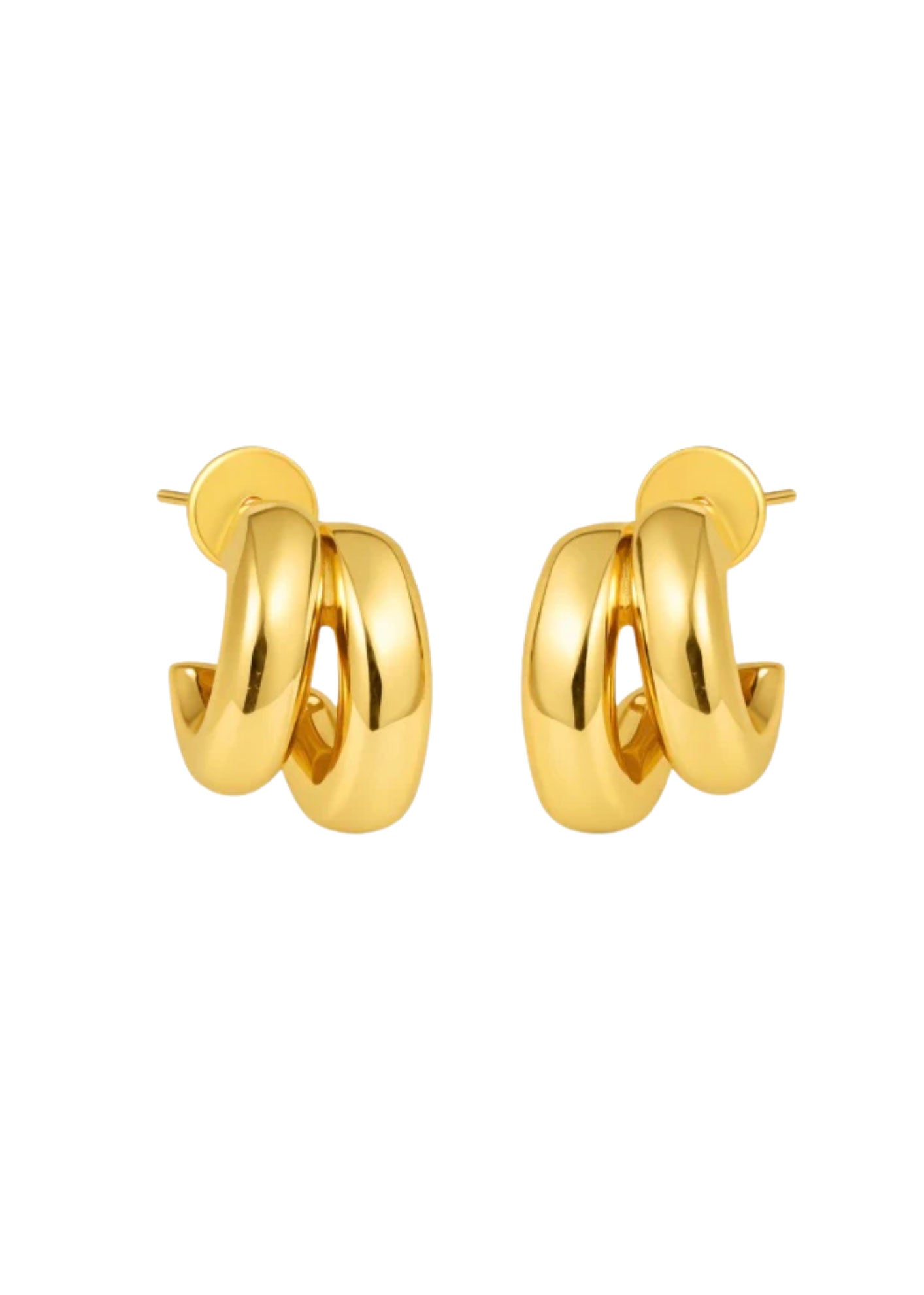 Talis Chains Double Huggie Earrings - Gold