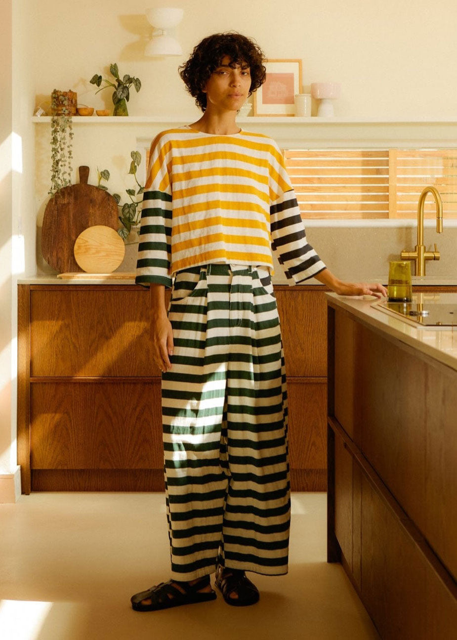 L.F.Markey Mason Trousers - Patchwork Stripe