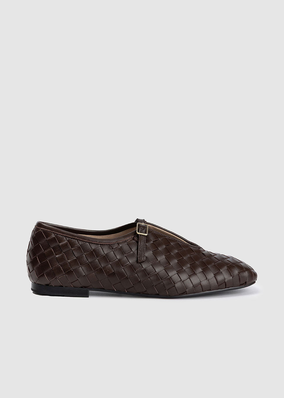 Dansi Woven Buckle Pump - Chocolate