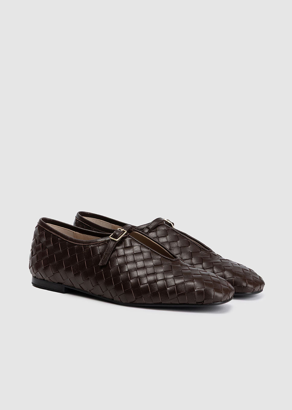 Dansi Woven Buckle Pump - Chocolate