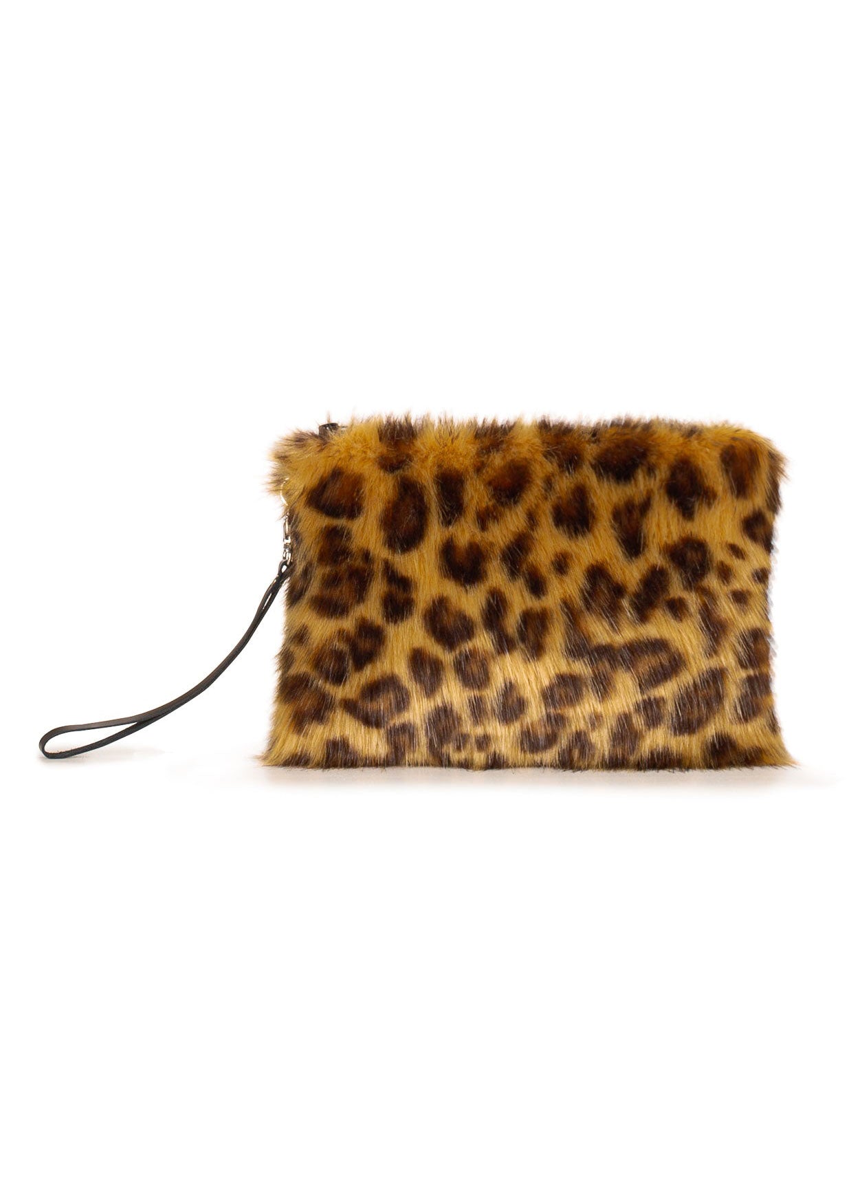 Helen Moore Clutch Bag with Wrist Strap - Leopard