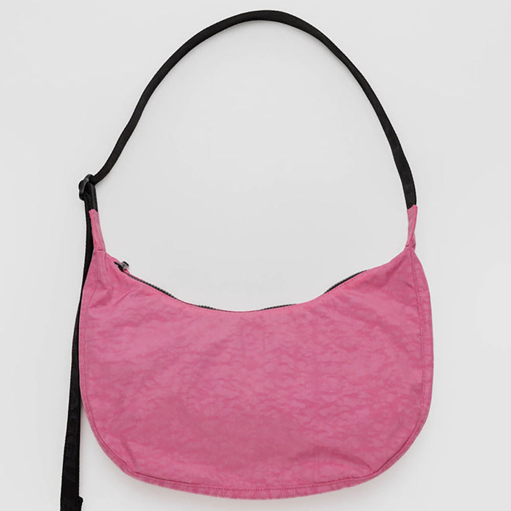 Medium Nylon Crescent Bag - Azalea Pink