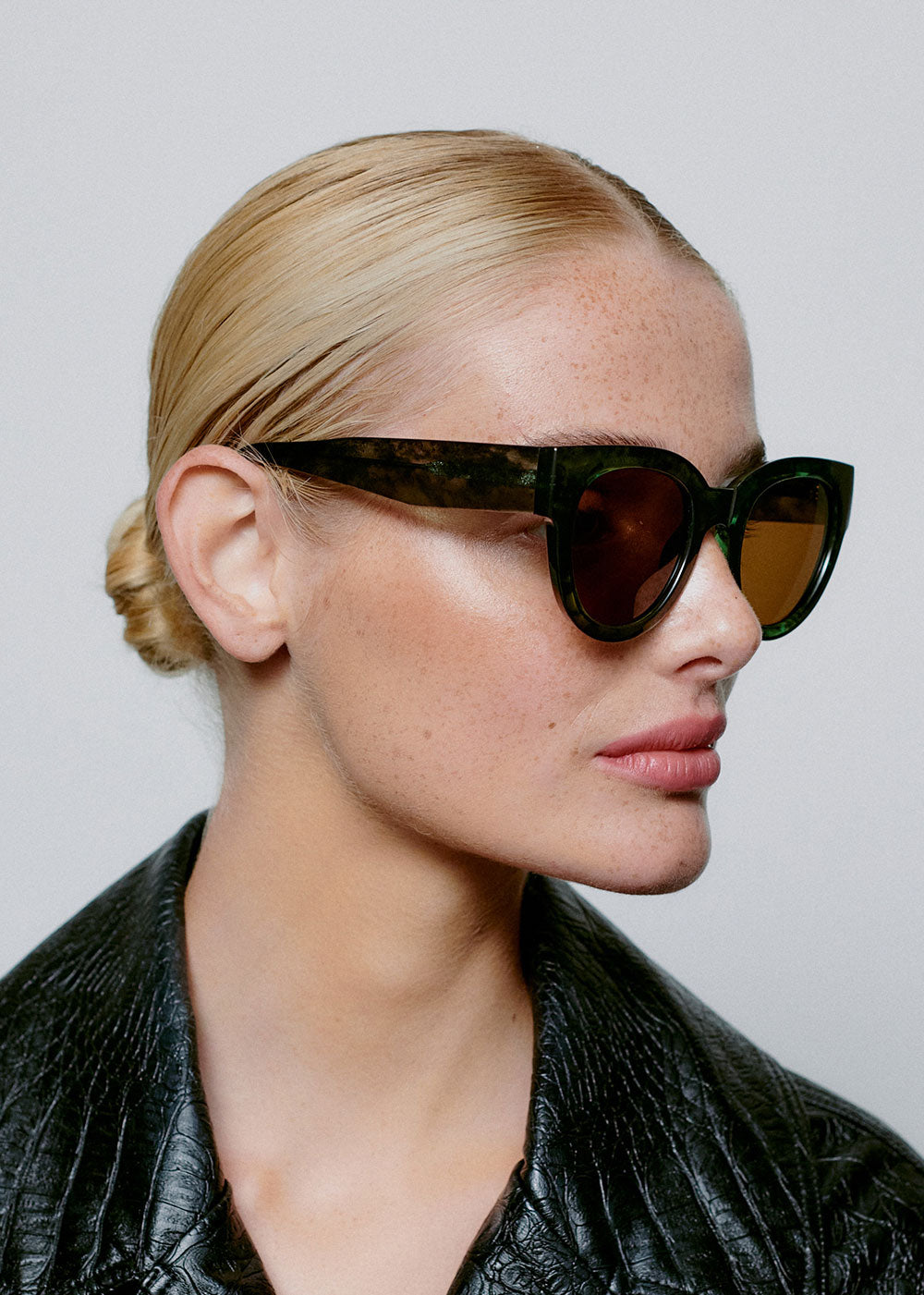 A. Kjaerbede Lilly Sunglasses - Green Marble