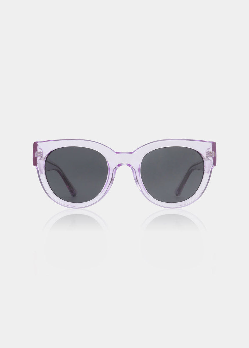 A. Kjaerbede A. Kjaerbede Lilly sunglasses in lavender transparent, oversized round acetate frame