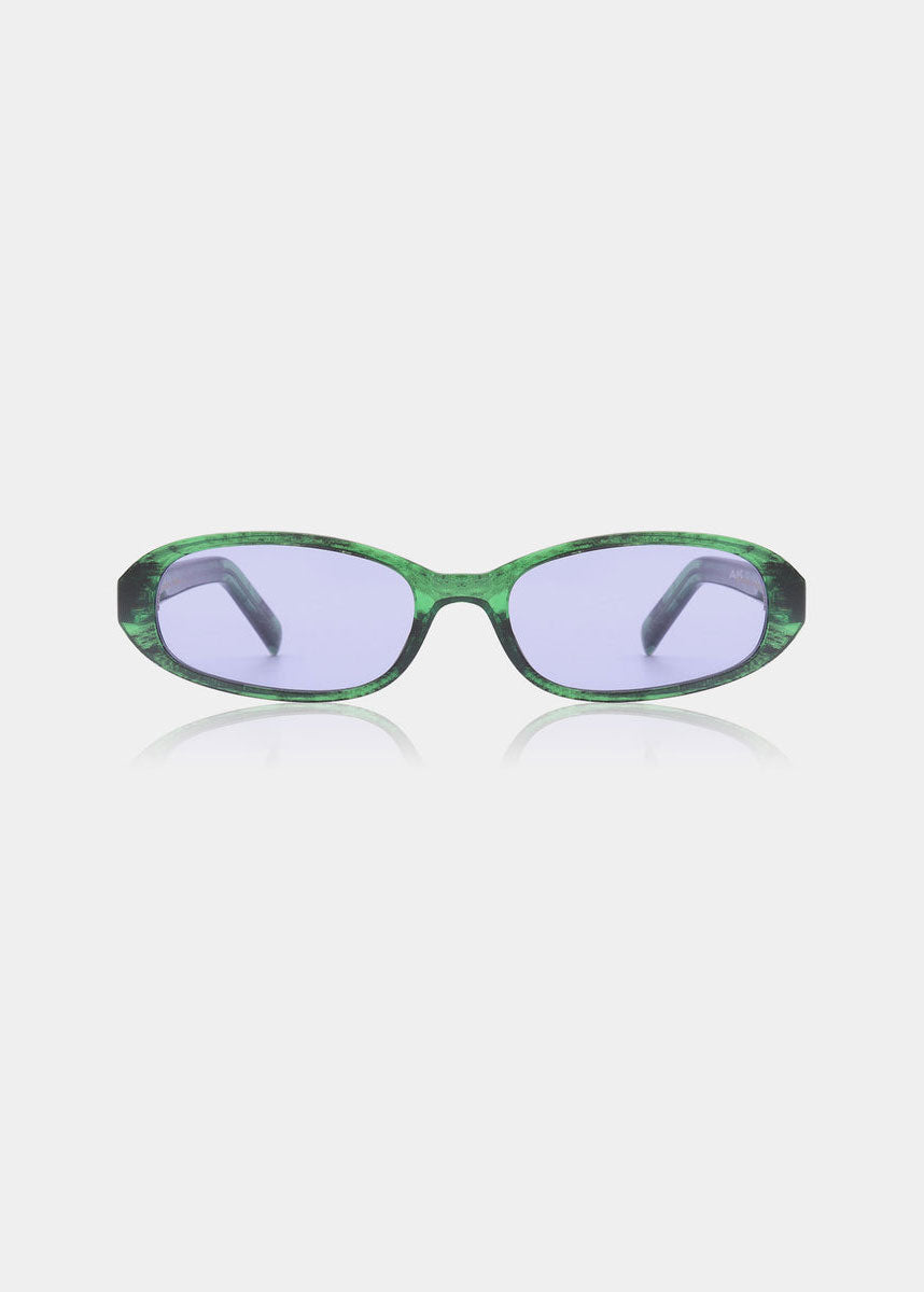 A. Kjaerbede Macy Sunglasses - Green Marble Transparent