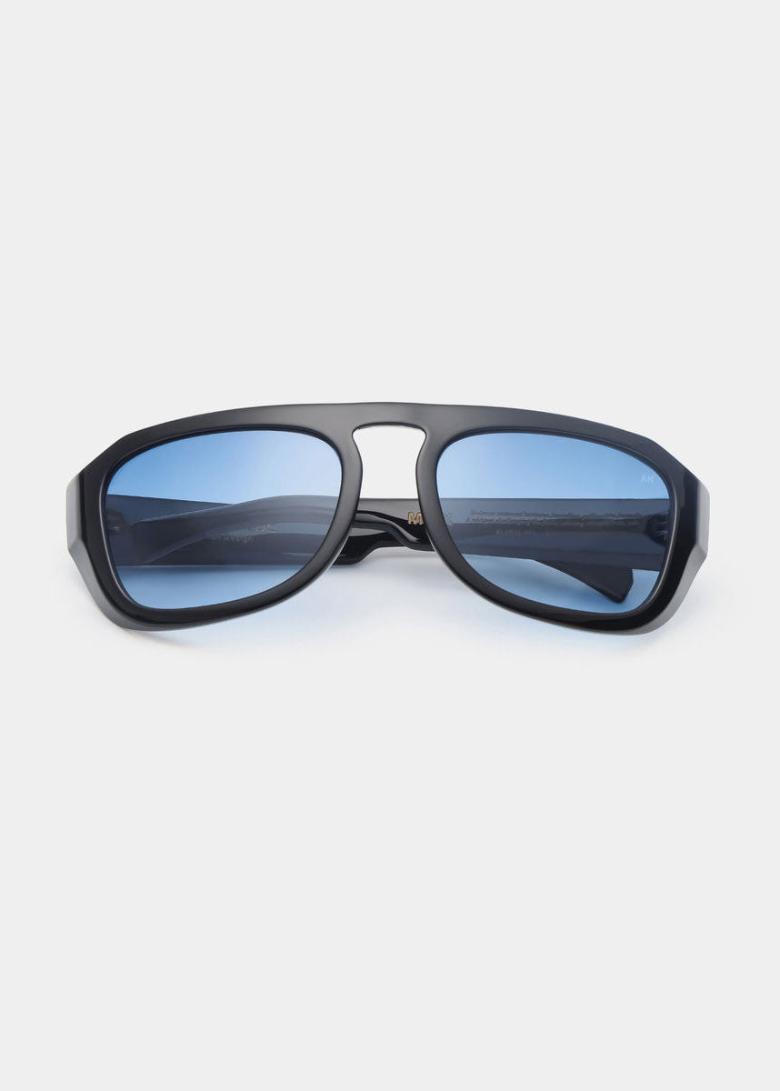 A. Kjaerbede Max Sunglasses - Black (Blue Lens)