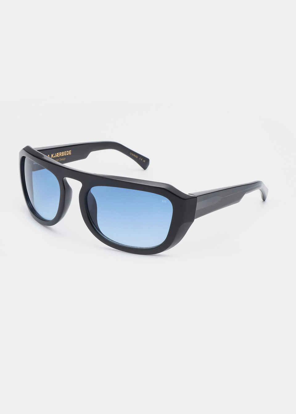 A. Kjaerbede Max Sunglasses - Black (Blue Lens)