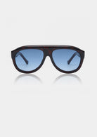 A. Kjaerbede Rio sunglasses in demi tortoise, sculptural aviator acetate frame