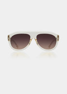 A. Kjaerbede Rio sunglasses in ecru transparent, sculptural aviator acetate frame