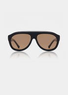 A. Kjaerbede Rio sunglasses in matte black, sculptural aviator acetate frame