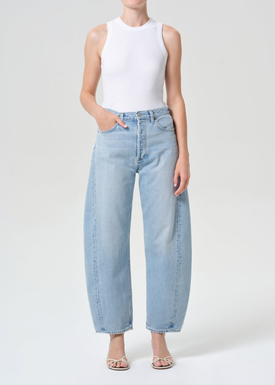Agolde Luna Pieced Taper Jeans - Addition