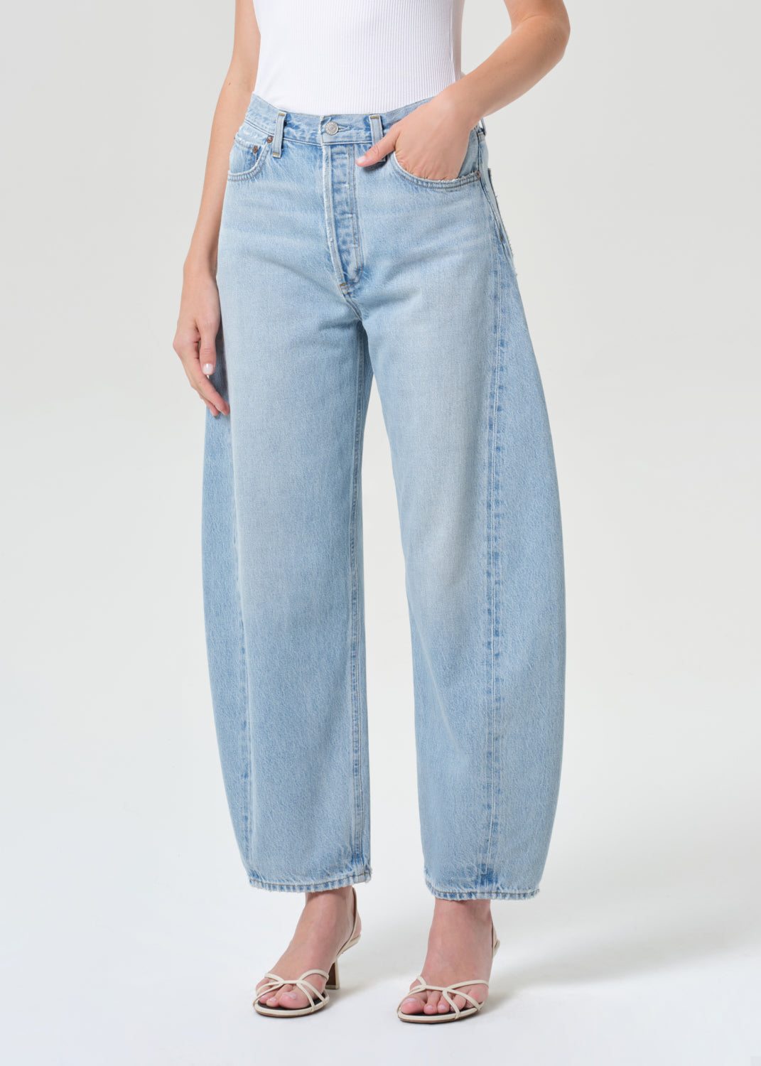 Agolde Luna Pieced Taper Jeans - Addition