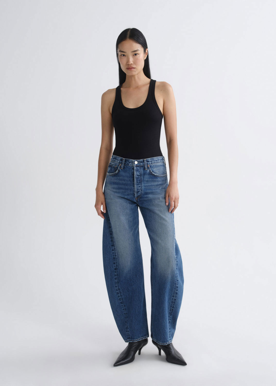 Agolde Luna High Rise Pieced Taper Jeans
