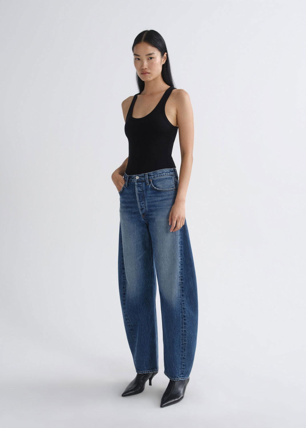 Agolde Luna High Rise Pieced Taper Jeans