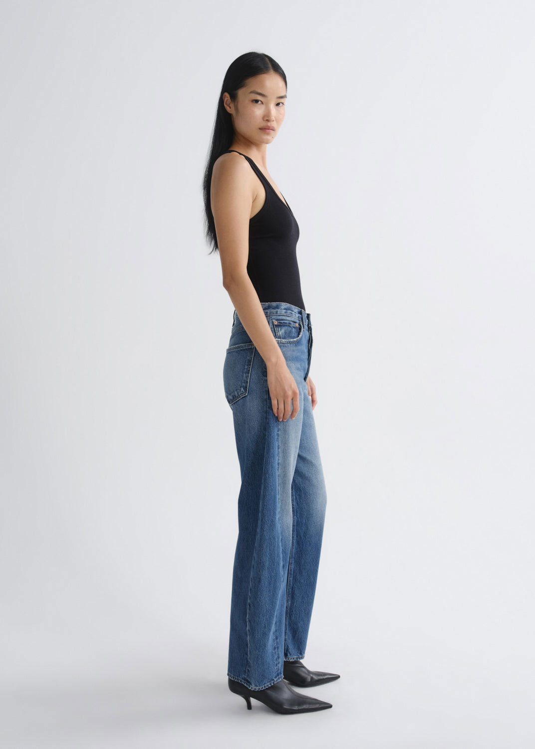 Agolde Luna High Rise Pieced Taper Jeans