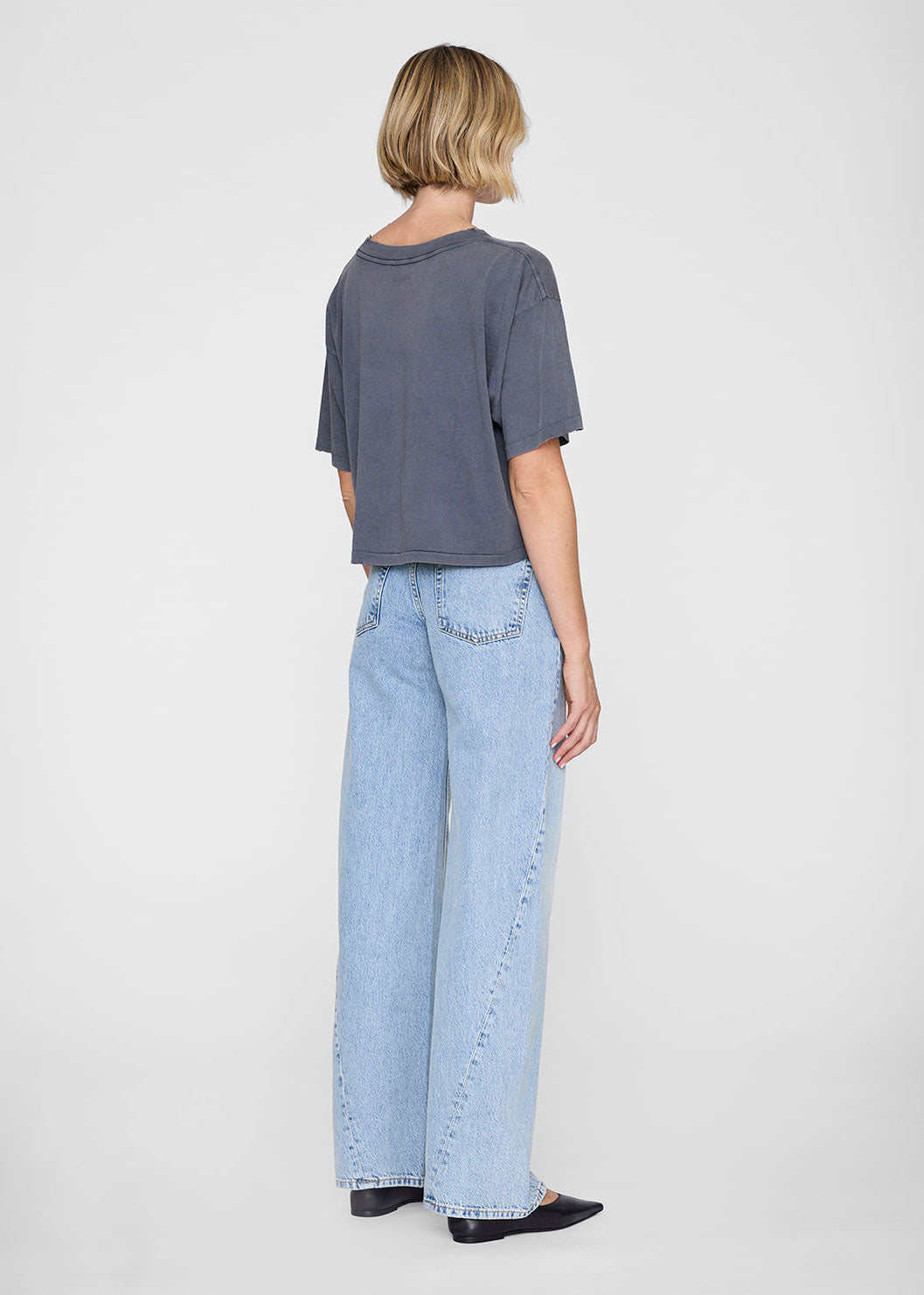 Anine Bing Johnny Cropped Tee