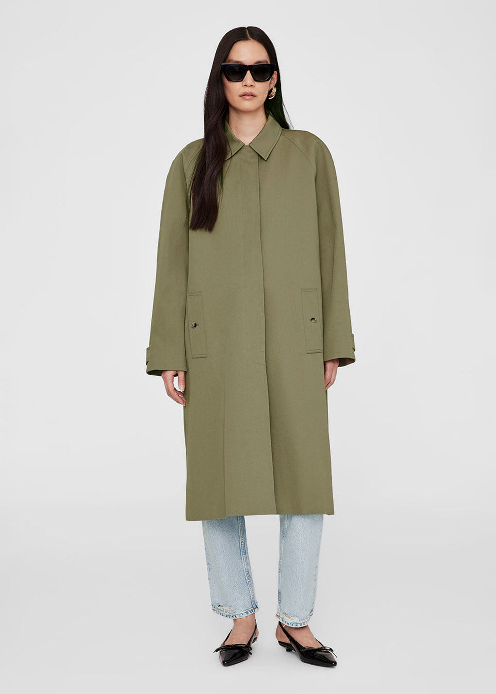 【関税込み】ANINE BING カーキ Randy トレンチコート Anine Bing | Randy Oversized Trench | Trench Coats | Cruise