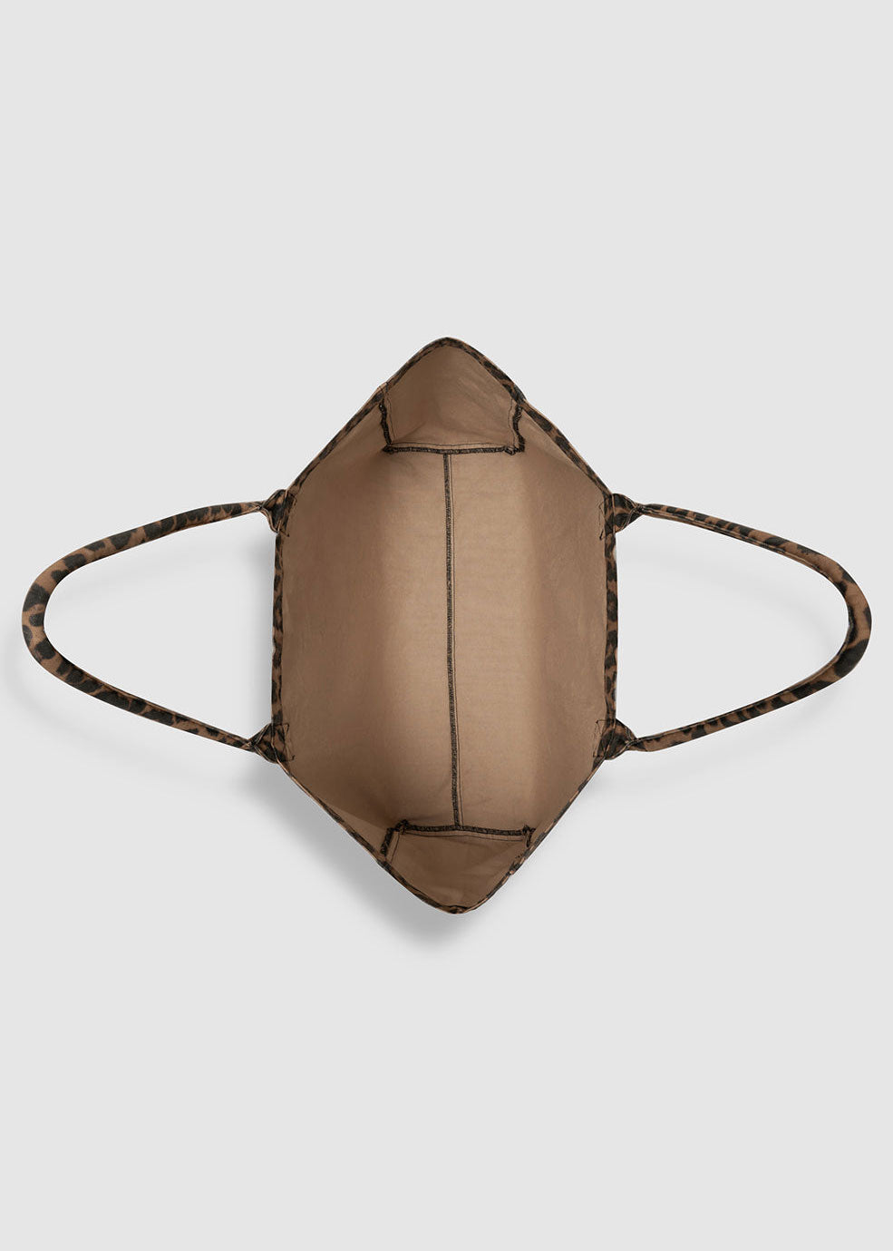 Anine Bing Leo Canvas Tote - Black and Brown Leopard