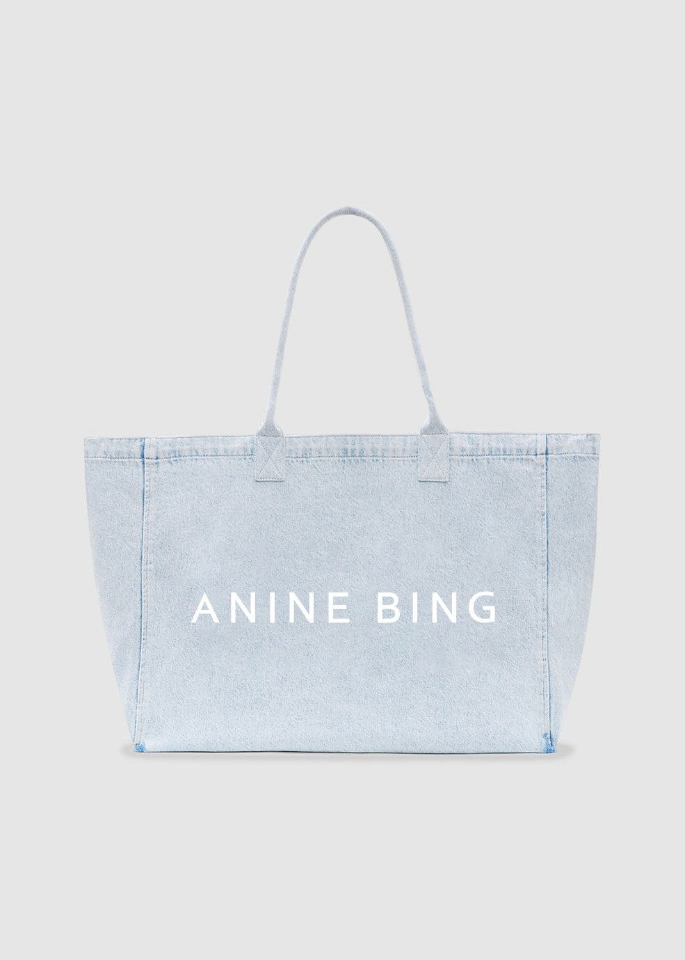 Anine Bing Leo Denim Tote - Lucid Blue
