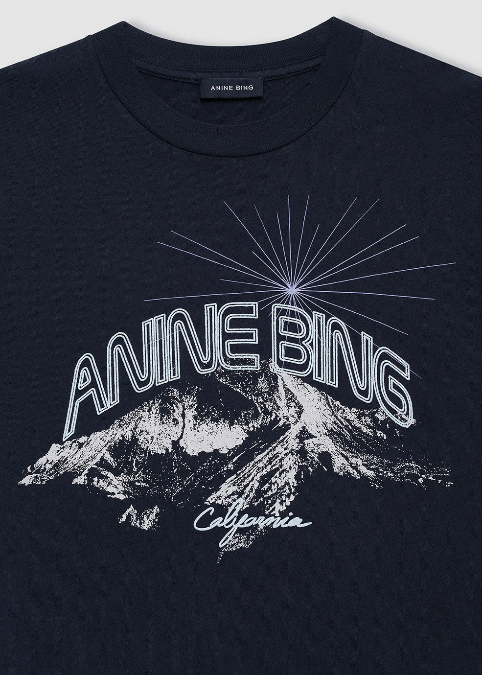 Anine Bing Walker Tee California - Vintage Black