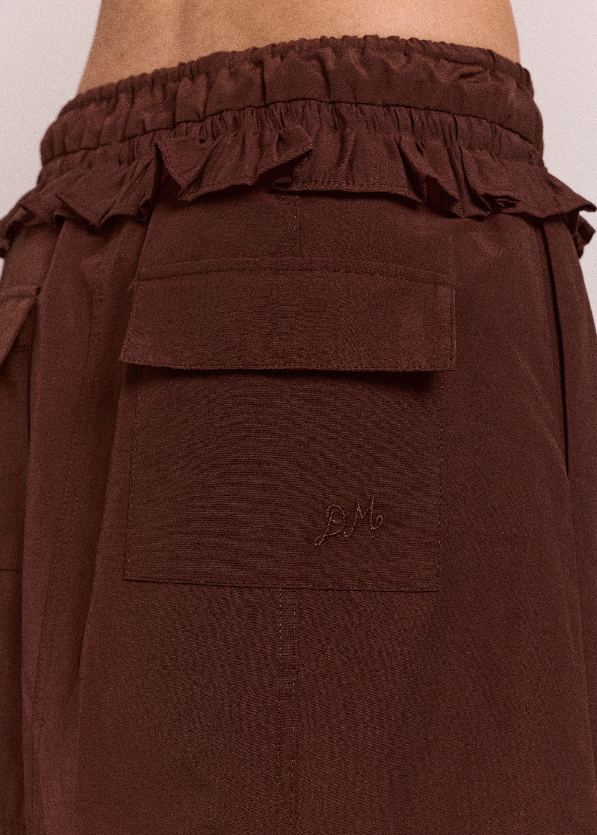 Damson Madder Amber Double Layer Midi Skirt - Choc
