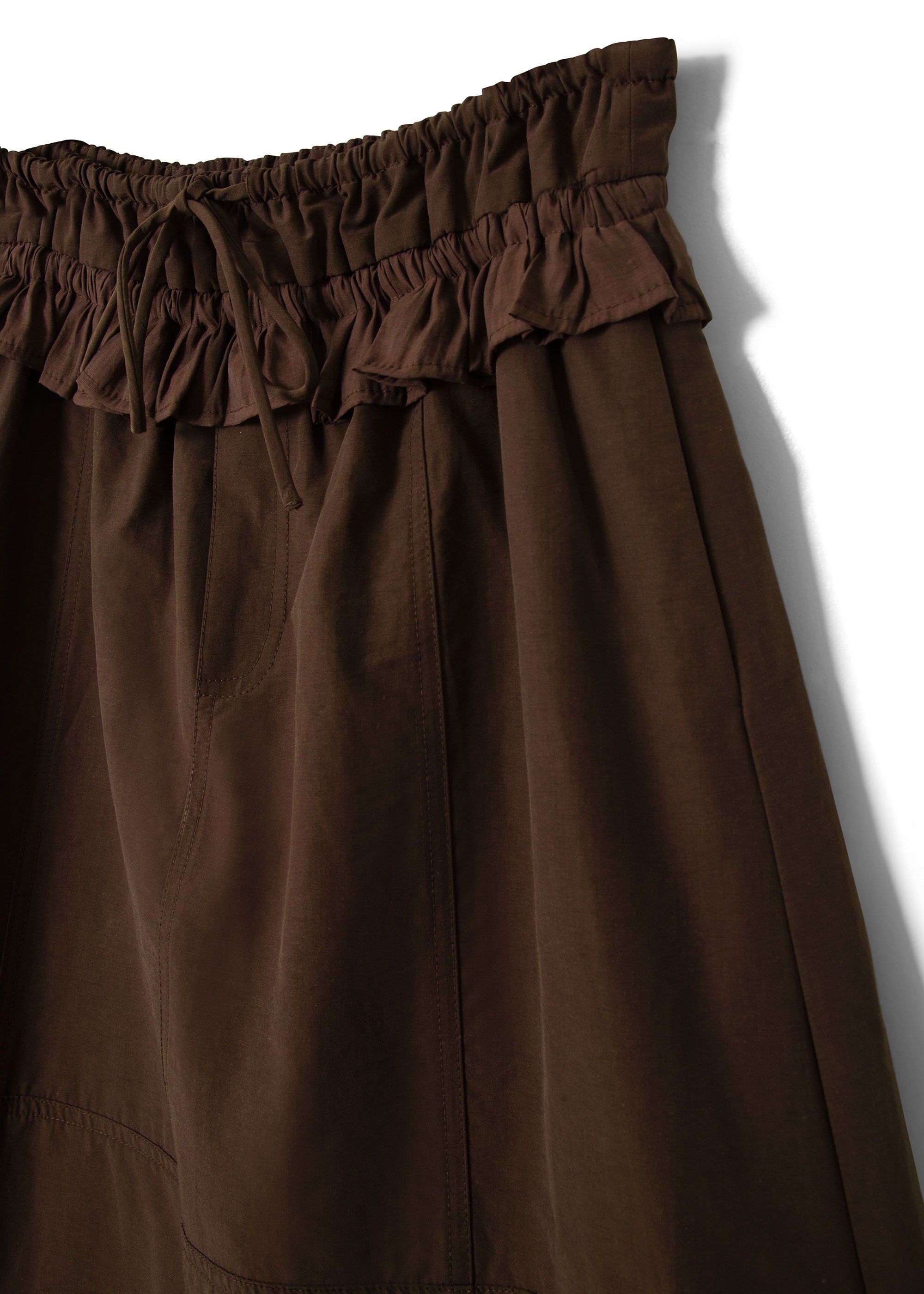 Damson Madder Amber Double Layer Midi Skirt - Choc