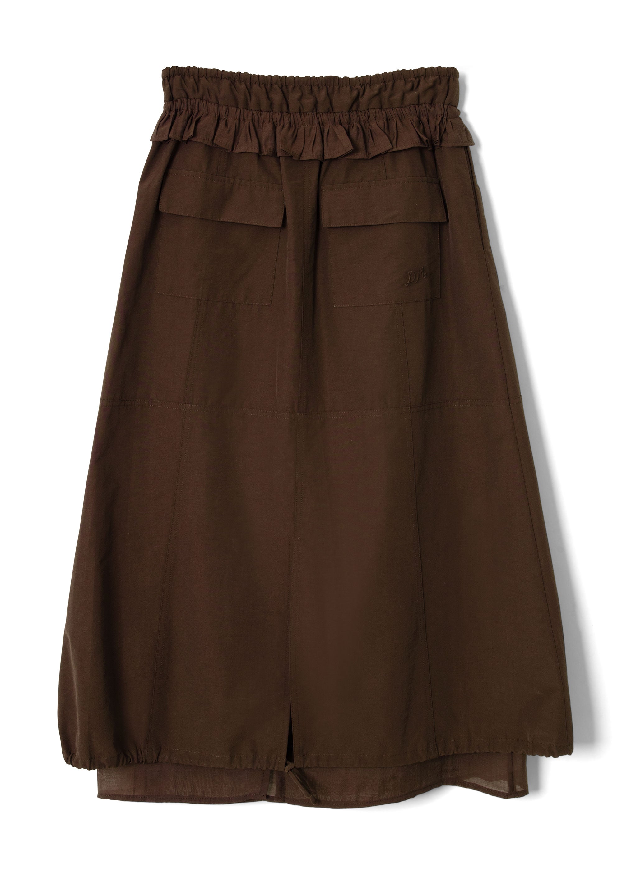 Damson Madder Amber Double Layer Midi Skirt - Choc