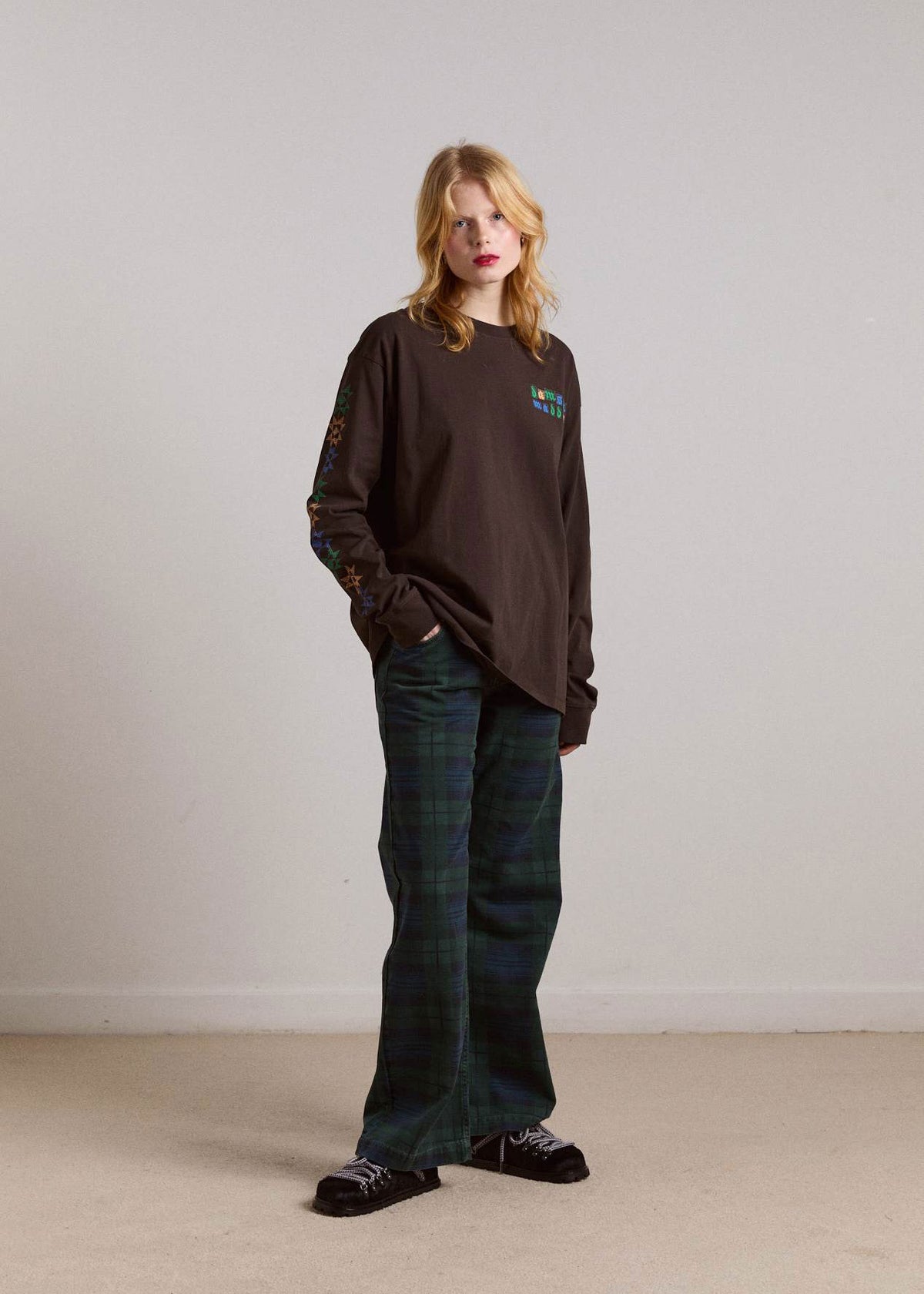 Damson Madder Neve Jeans - Over Dye Check