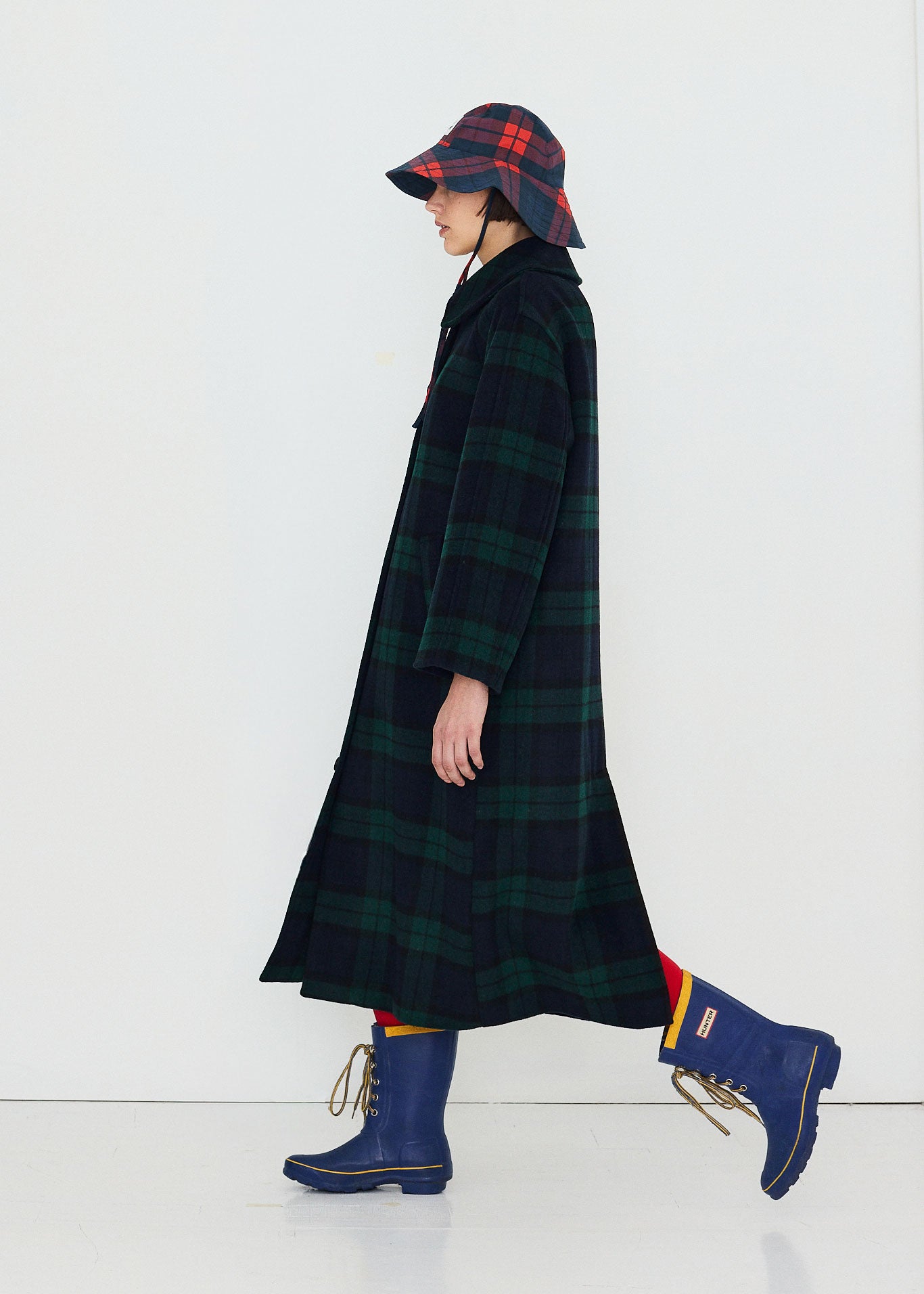 The Tiny Big Sister Long Check Coat